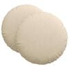 vidaXL Coussins de si&egrave;ge 2 pc Tissu Cr&egrave;me &Oslash;80 x 29 cm