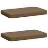 vidaXL Coussins de banc 2 pi&egrave;ces VUGHT 2 pcs 100 % polyester Taupe
