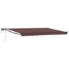 vidaXL Store r&eacute;tractable manuel avec LEDs Marron et anthracite 4 x 2 m