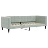 vidaXL Lit de jour avec gigogne et matelas gris clair 80x200cm velours