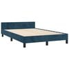 vidaXL Cadre de lit sans matelas bleu fonc&eacute; 120x200 cm velours