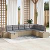 vidaXL Ensemble de canap&eacute; de jardin 8 pcs Beige 55 x 62 x 69 cm