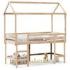 vidaXL Lit superpos&eacute; avec &eacute;chelle et toit sans matelas 90x190 cm