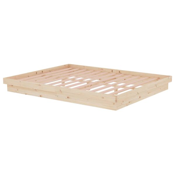 vidaXL Cadre de lit sans matelas bois massif 160x200 cm