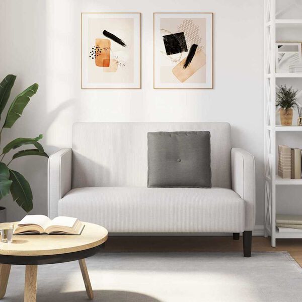 vidaXL Coussin de Dos Gris clair 50 x 45 cm Tissu en velours côtelé