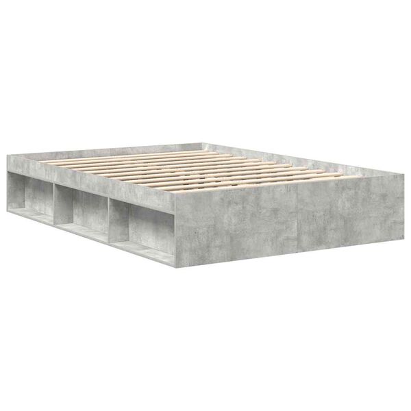 vidaXL Cadre de lit sans matelas gris b&eacute;ton 120x200 cm
