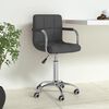 vidaXL Chaise pivotante de bureau Gris foncé Tissu