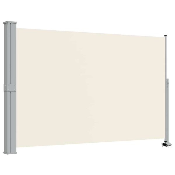 vidaXL Auvent lat&eacute;ral r&eacute;tractable de patio 160 x 300 cm Blanc cass&eacute;