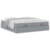 VidaXL Cadre de lit ottoman et matelas gris clair 180x200cm tissu