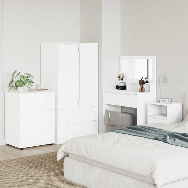 vidaXL Armoire de rangement Blanc 60 x 48 x 81 cm Bois d'ingénierie