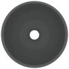 vidaXL Lavabo rond de luxe Gris fonc&eacute; mat 40x15 cm C&eacute;ramique