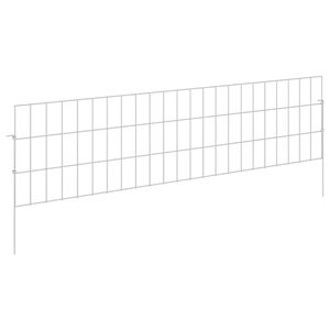vidaXL Cl&ocirc;ture de jardin avec piquets 48 pc 115 x 30 cm Argent&eacute;