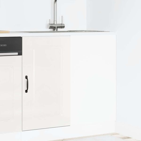 vidaXL Meuble bas de cuisine &laquo; Kalmar &raquo; Bois d'ing&eacute;nierie blanc brillant