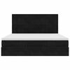 VidaXL Cadre de lit ottoman avec matelas noir 180x200cm velours