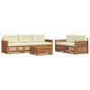 vidaXL Ensemble de canap&eacute;s d'ext&eacute;rieur 6 pcs Naturel et Cr&egrave;me
