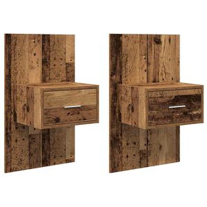 vidaXL Cabinet de chevet 2 pcs Bois ancien 50 x 32,5 x 80cm