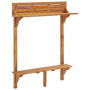 vidaXL Table de bar de balcon 90x37x122,5 cm Bois d'acacia massif