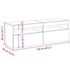 vidaXL Meubles TV avec lumières LED 2 pcs vieux bois bois d'ingénierie