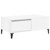 vidaXL Table basse Blanc 90x50x36,5 cm Bois d'ing&eacute;nierie