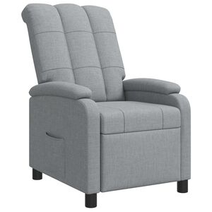 vidaXL Fauteuil inclinable Gris clair Tissu