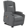 vidaXL Fauteuil de massage Anthracite Similicuir