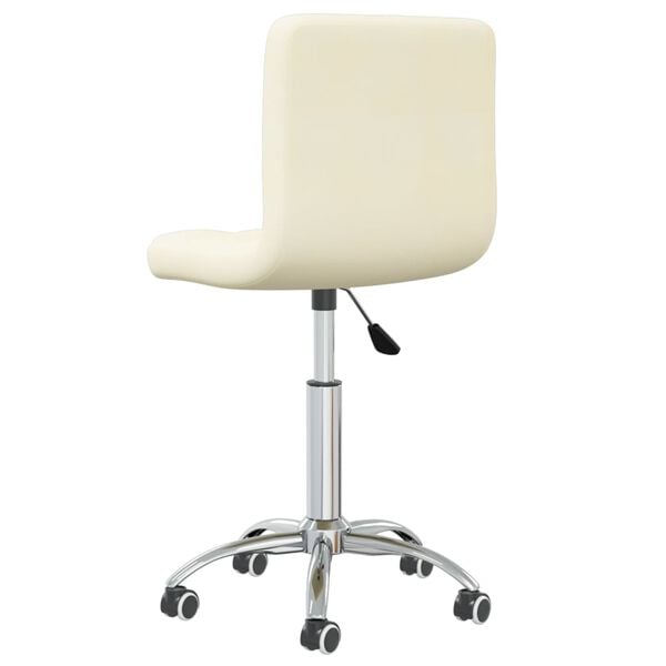vidaXL Chaise pivotante de salle &agrave; manger Cr&egrave;me Tissu