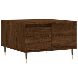 vidaXL Table basse ch&ecirc;ne marron 55x55x36,5 cm bois d'ing&eacute;nierie