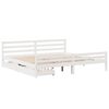 vidaXL Cadre de lit sans matelas blanc 180x200 cm bois massif de pin