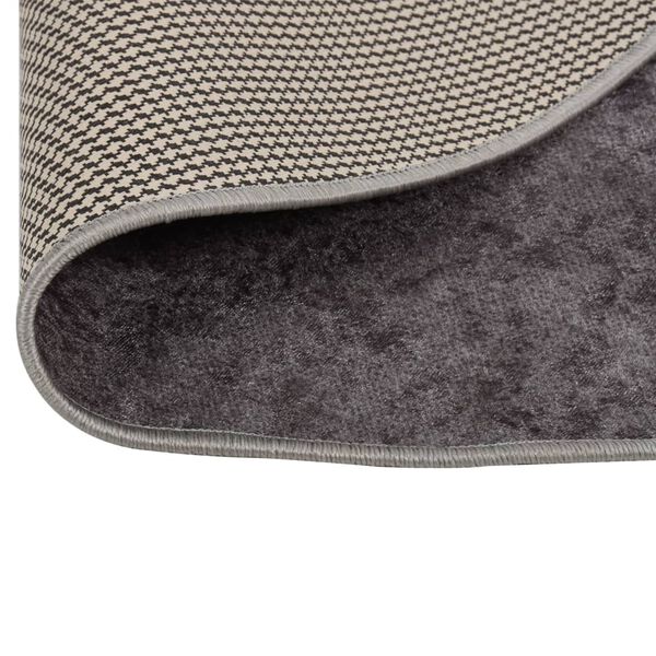 vidaXL Tapis lavable gris &Oslash; 200 cm