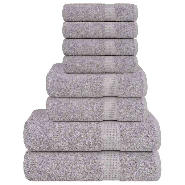 vidaXL Ensemble de serviettes FROGN 8 pcs gris 360 g/m²