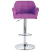 vidaXL Tabouret de bar avec accoudoir Violet Similicuir
