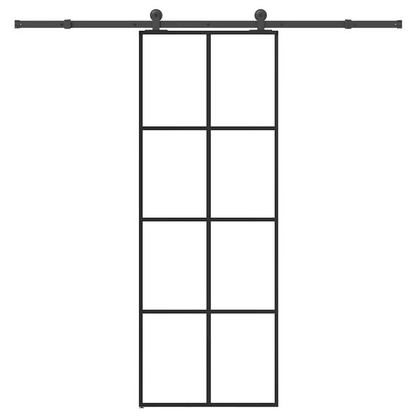 vidaXL Porte coulissante avec kit de quincaillerie 76x205 cm Verre ESG
