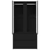 vidaXL Cabinet de salle de bain avec tiroir Noir 79,5 x 49 x 156 cm