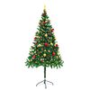 vidaXL Arbre de No&euml;l artificiel pr&eacute;-&eacute;clair&eacute; avec boules vert 180 cm