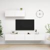 vidaXL Meubles TV 3 pcs Blanc Bois d'ing&eacute;nierie