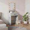 vidaXL Table de Toilette Gris 50 x 41 x 140 cm Bois d'ingénierie