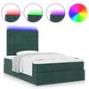 vidaXL Cadre de lit ottoman avec matelas vert fonc&eacute; 120x200 cm velours