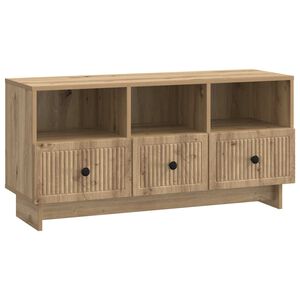 vidaXL Meuble TV Ch&ecirc;ne artisanal 102 x 34,5 x 50 cm Bois d'ing&eacute;nierie