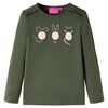 T-shirt enfants &agrave; manches longues kaki 104