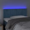 vidaXL T&ecirc;te de lit &agrave; LED Bleu fonc&eacute; 80x5x78/88 cm Velours