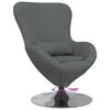 vidaXL Fauteuil &oelig;uf Gris fonc&eacute; 63 x 73 x 90 cm tissu