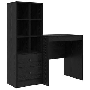 vidaXL Bureau Ch&ecirc;ne noir 115,5 x 50 x 127 cm 2 pc