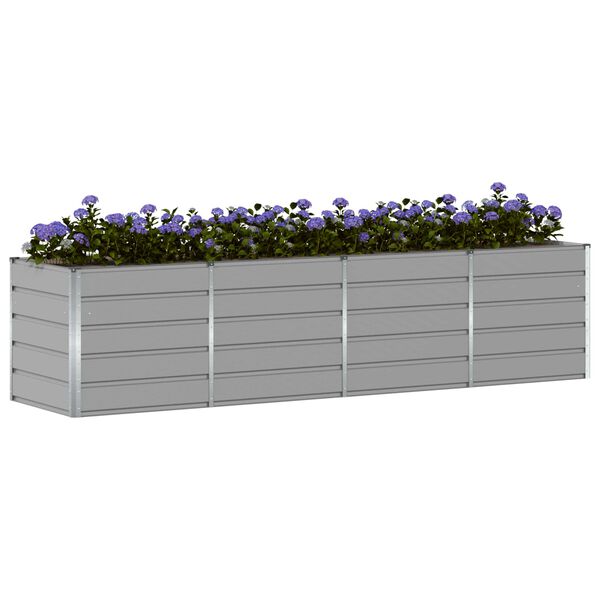 vidaXL Jardini&egrave;re Gris clair 240 x 80 x 75 cm Acier
