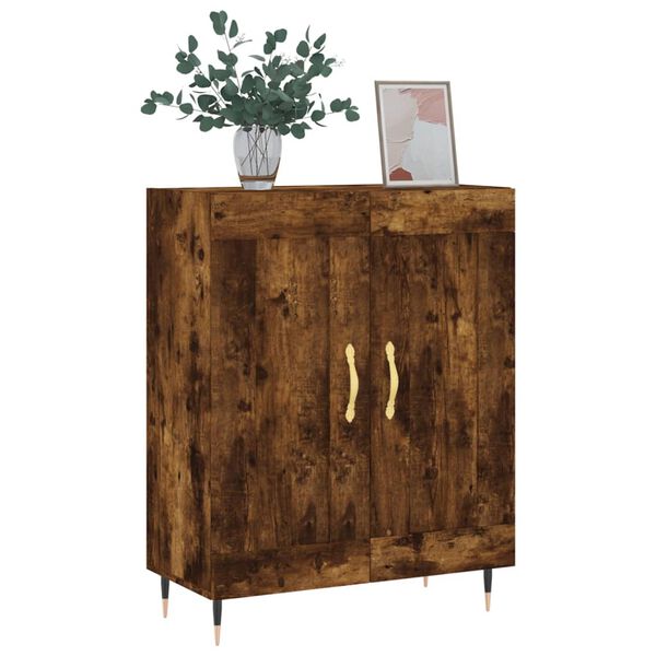 vidaXL Buffet ch&ecirc;ne fum&eacute; 69,5x34x90 cm bois d'ing&eacute;nierie