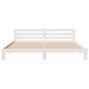 vidaXL Cadre de lit sans matelas blanc 200x200 cm bois massif de pin