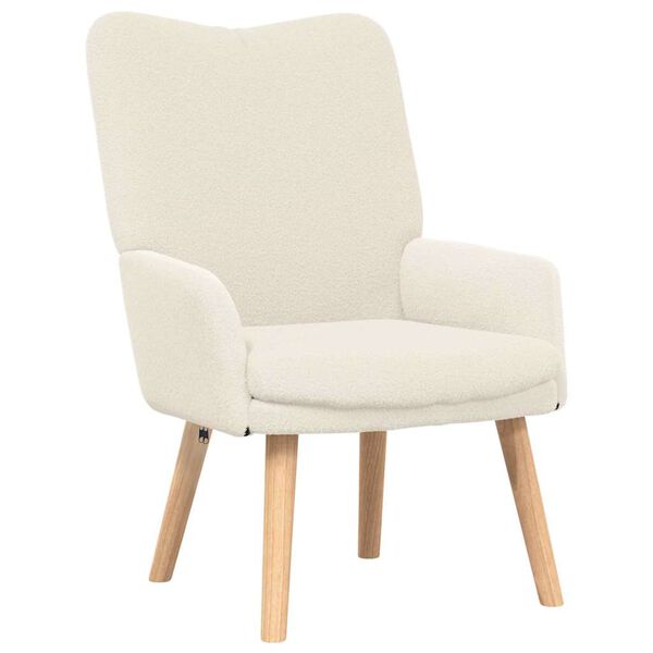 vidaXL fauteuil Cr&egrave;me 63 x 67 x 94 cm