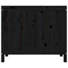 vidaXL Bo&icirc;te &agrave; linge Noir 88,5x44x76 cm Bois massif de pin