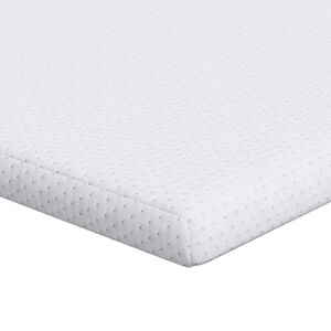 vidaXL Surmatelas Blanc 80 x 200 cm Tissu Jacquard