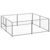 vidaXL Chenil Argent&eacute; 4 m&sup2; Acier