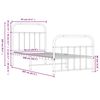vidaXL Cadre de lit m&eacute;tal sans matelas avec pied de lit noir 90x200 cm